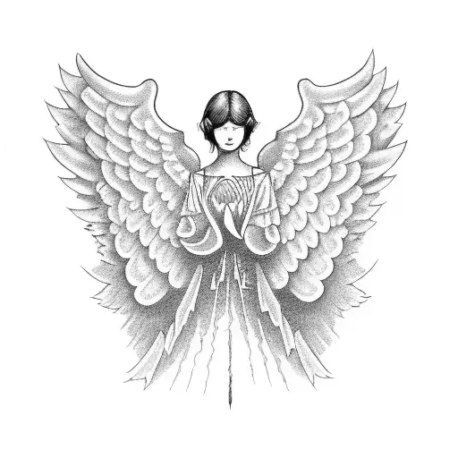 Text Angel With Wings