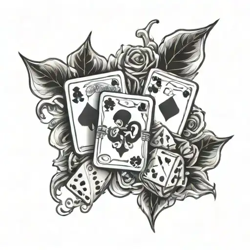 Dice And Joker Cards