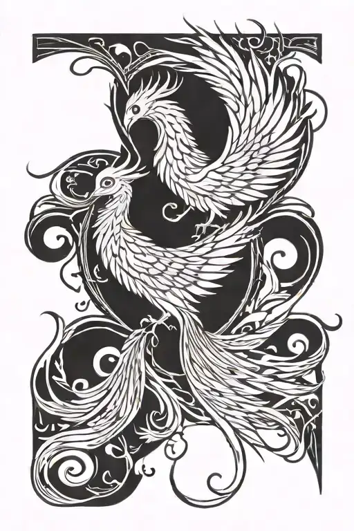 Phoenix And Lineart