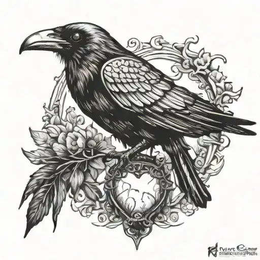 Crow On Reapers Scythe Anatomical Accurate Heart