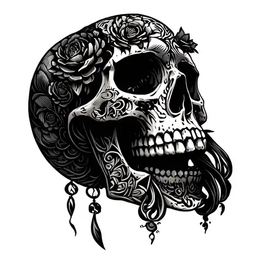 Skull Wearing More Three