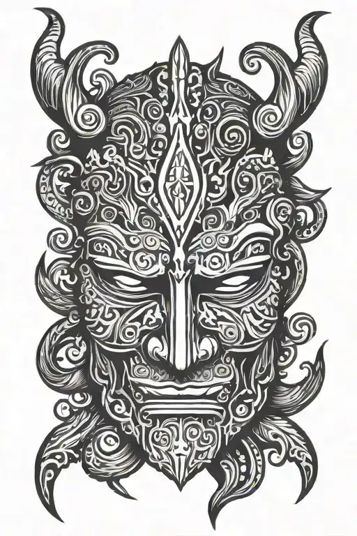 Woodcut Style Only Mask