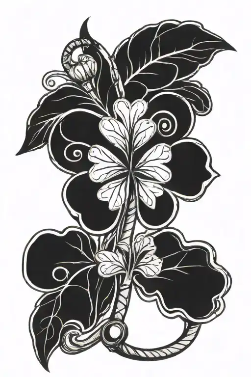 Four Leaf Clover And Italian Horn