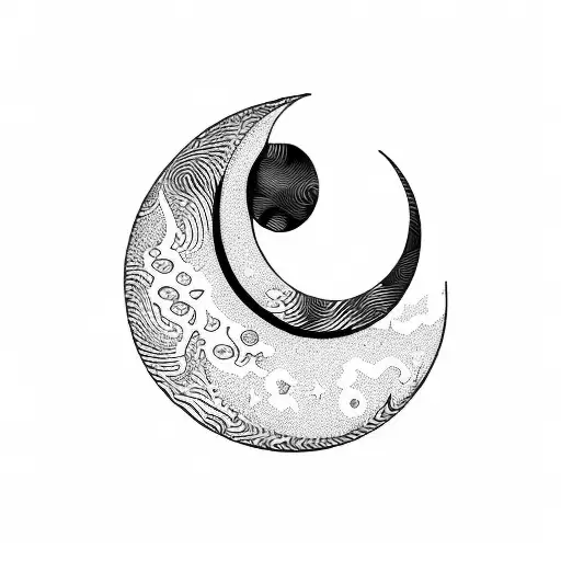 Fingerprint Creating Shape Of Crescent Moon