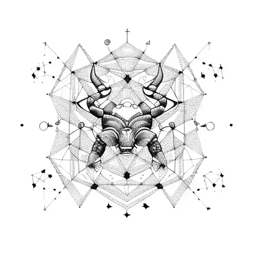 A Constellation Of Scorpio And Leo Zodiac Signs In An Intertwined Pattern