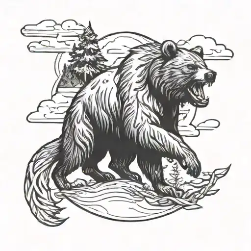 Wv With Bear And Coon Running From Hounds Howling