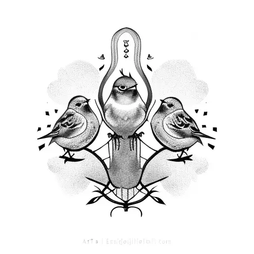 5 Little Birds In A Row