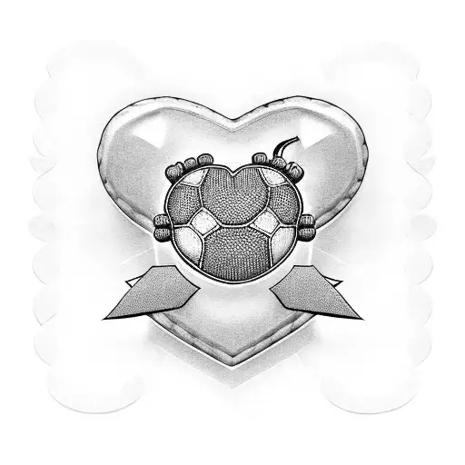 A Heart-shaped Gaming Console With Football And Basketball Icons