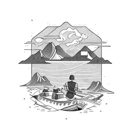 Steamboat Navigating On A Dark River In A Tropical Jungle