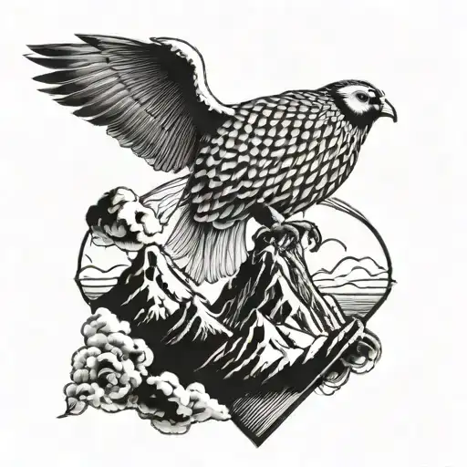 Shuttlecock Transforming Into A Mountain Peak