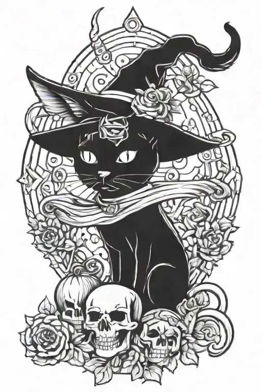 Witch Cat Skul