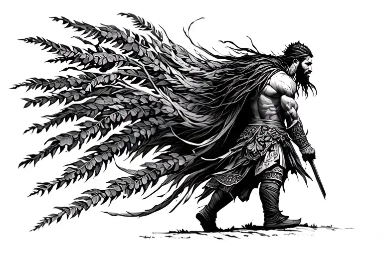 Nature Shoulder Male Warrior Walking