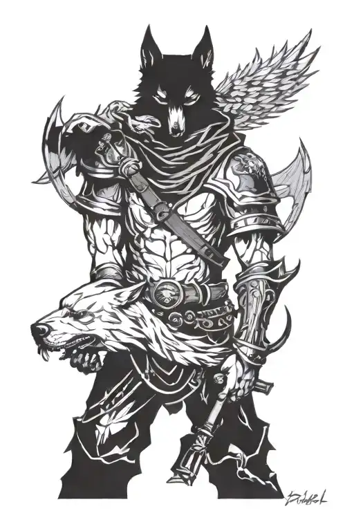 Azrael With The Wolf