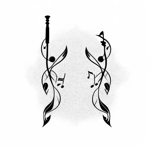 A Soccer Field With A Musical Staff As The Lines