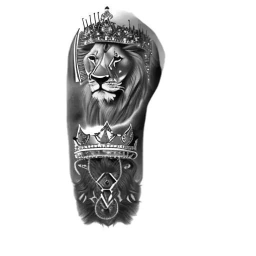 A Lion Wearing A Crown With Bob Marley