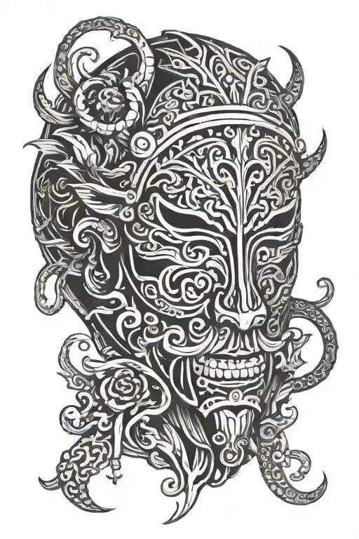 Engraved Style Only Mask