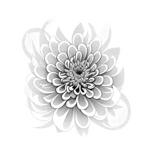 A Graceful Chrysanthemum With Delicate Petals Intertwined With The Word 'Mom' In Elegant Calligraphy