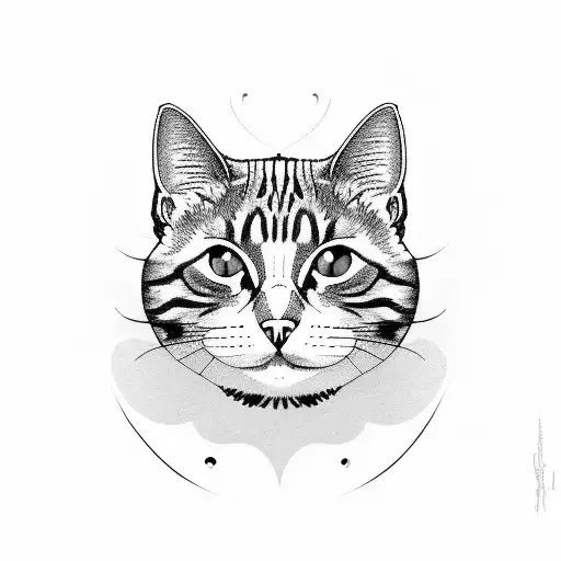 Cat Whith A Butterfly On The Nose