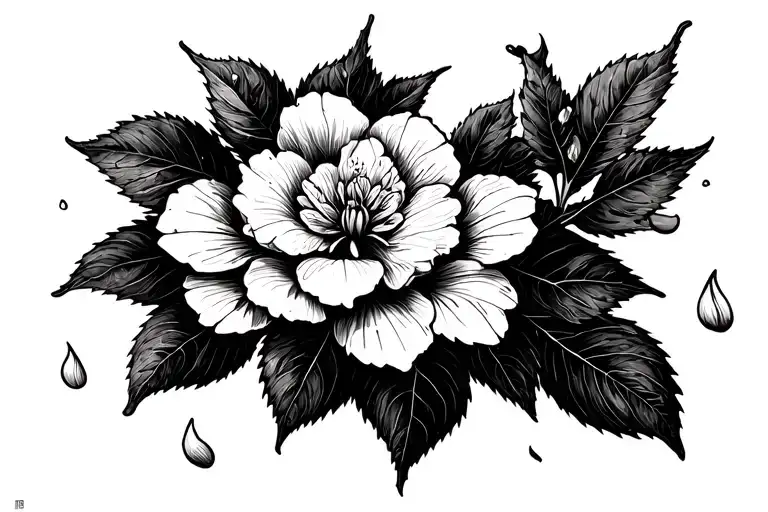 Cherry Tree Flower With A Petal Falling