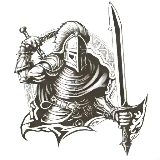 Spartan Warrior With Sword