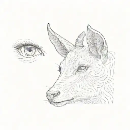 Eye Of A Goat And Eye Of A Cat