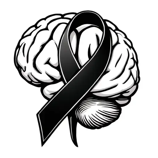 Pediatric Brain Cancer Awareness Ribbon