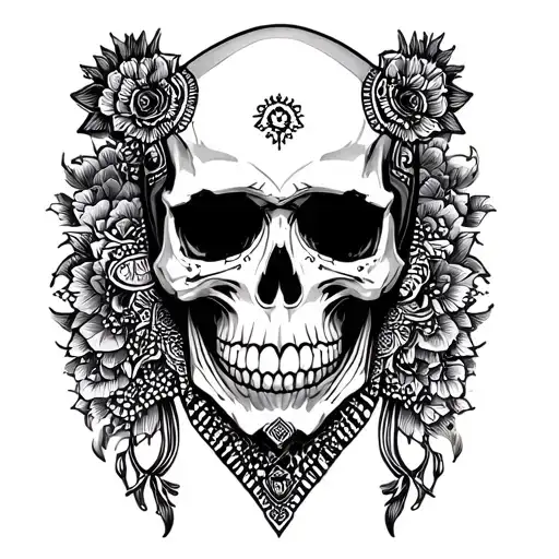 Skull Irokese Bandana