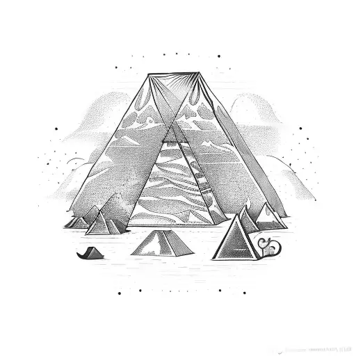 A Lively Music Festival Scene With A Pyramid Stage As The Centerpiece