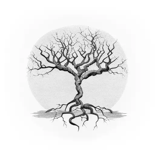 Gnarly Leafless Fig Tree