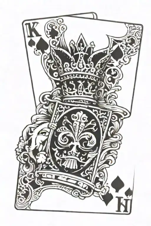 Hand Of Card Featuring 1 King 1 Queen And An Ace Card