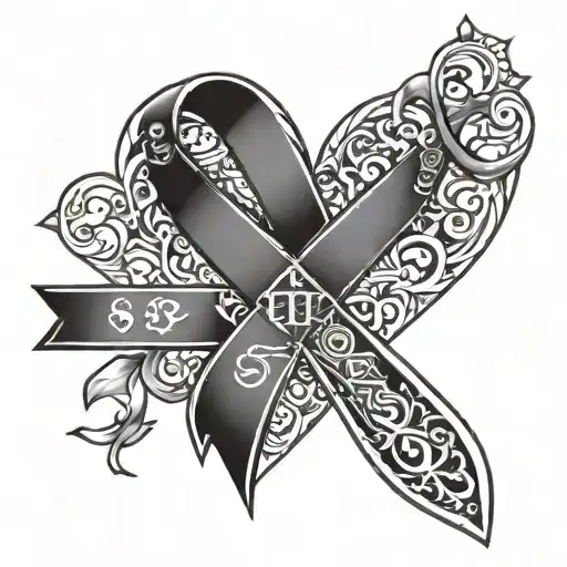 Incorporate Cleft Lip And Palate Awareness Ribbon Into A Heart Design With Your Son's Name