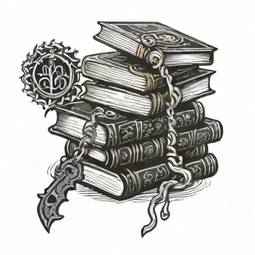 Book Stack Fire Key Button