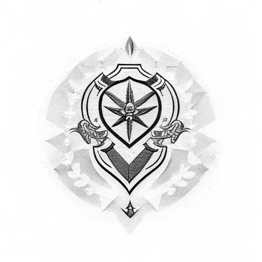 Military Insignia Combined With Elegant Lettering