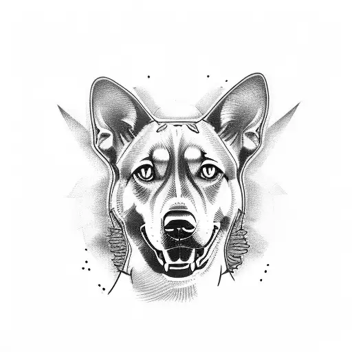 Bmw Model E46 Labrastaff Dog Sits On The Hood