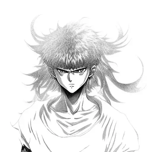 Berserk Anime Character In A Dynamic Pose