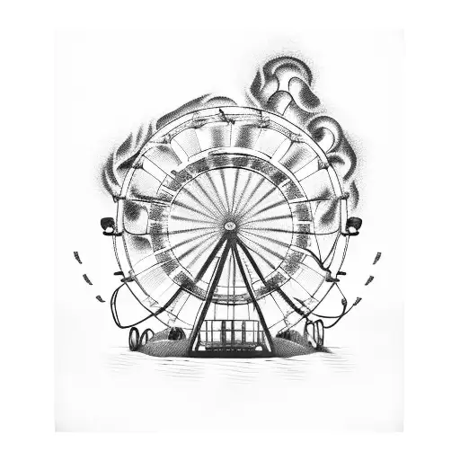 Ferris Wheel On Fire