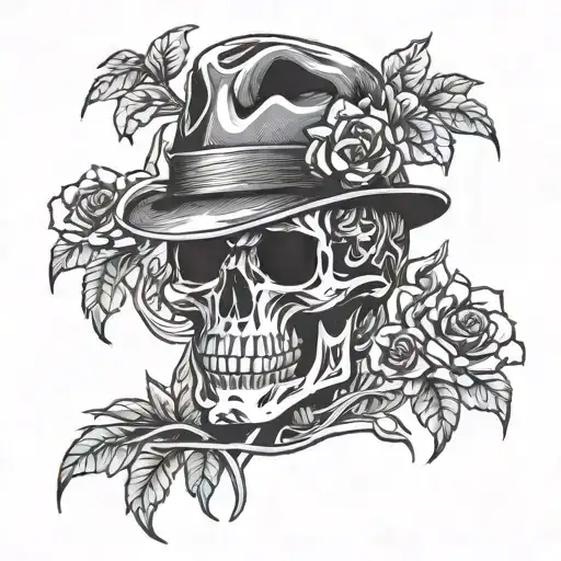 Gangster Style Illustration Symbolizing Personal Growth