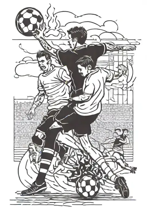 Students At A Soccer Match Stick With Fire