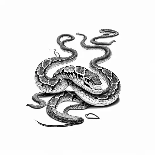 Make One Snake Angry And Make Them Intertwine With Beautiful Patterns