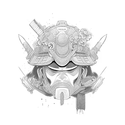 Samurai Con Daga En La Boca