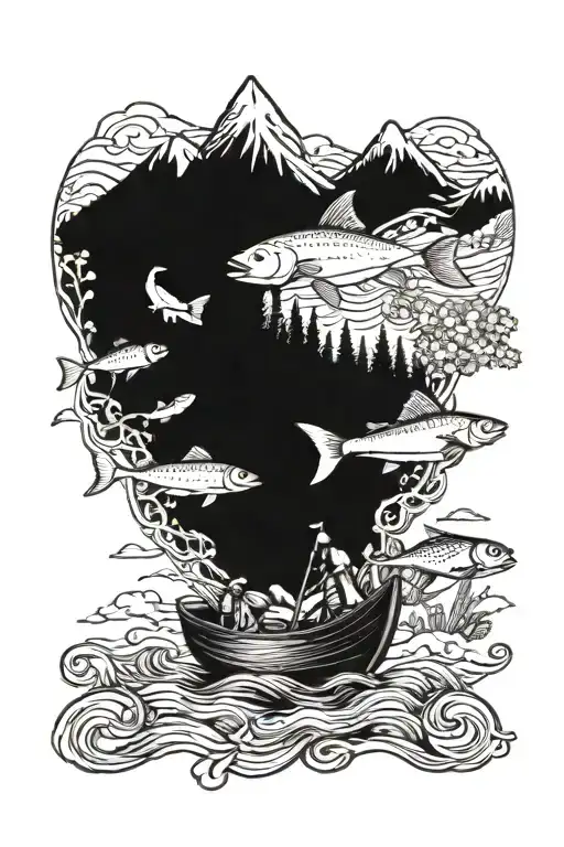 Fish Mountain Hunting Lake Boat