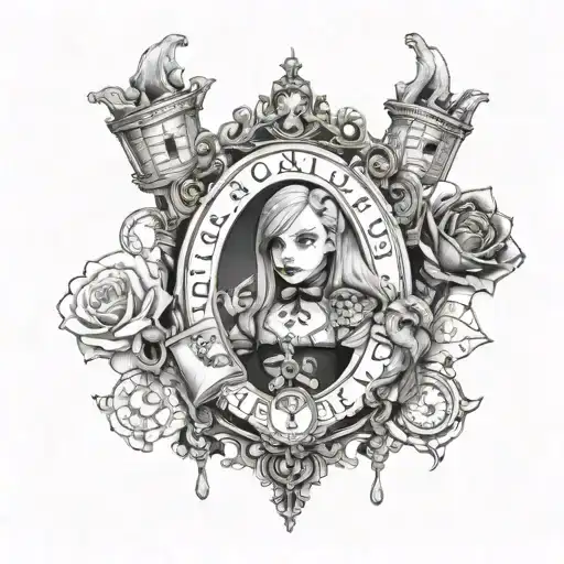 Detailed Alice In Wonderland Gothic Inspired