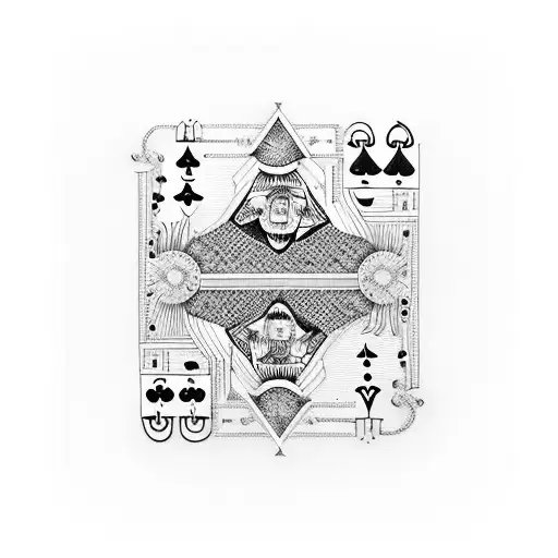 A Playing Card With A Digital Circuitry Design