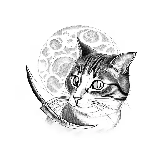 Cat Sword Moon