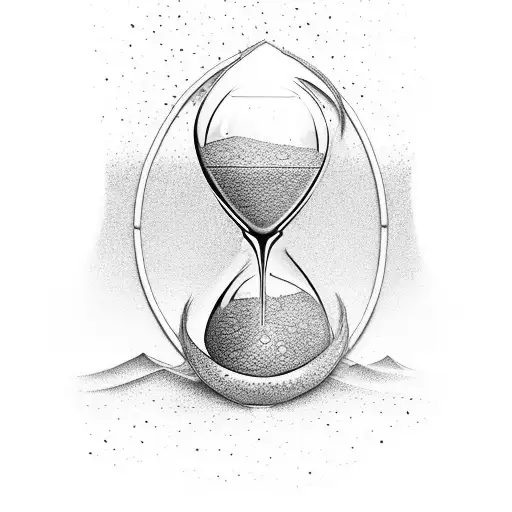 A Beautifully Detailed Hourglass With Intricate Sand Flowing In An Endless Loop