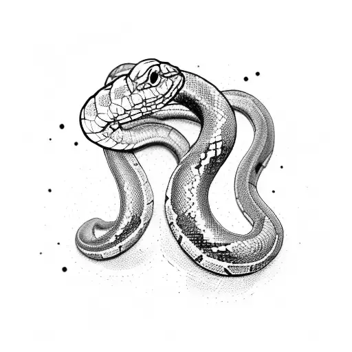 Armored Venomenouse Snake Around Leg