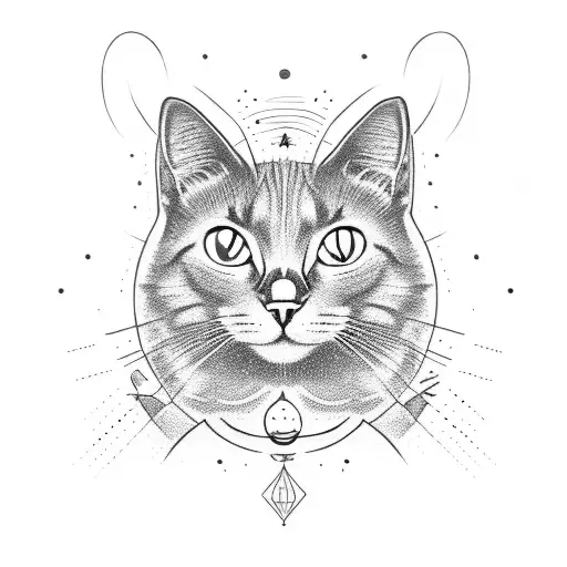 Balck Cat With Space In Forehead