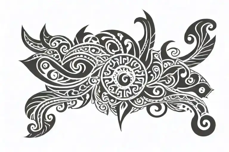 Maori Tatoo Design That Expresses Strength Courage