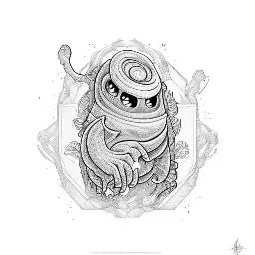 Monster With Background Shading