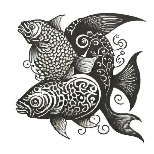 Ying Yang Shaped Fish